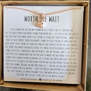 Rose Gold Hourglass Pendant Necklace - Worth The Wait